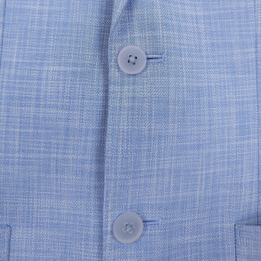 Calvin Klein Mens Slim Fit Sport Coat Blazer 38R Light Blue Solid Stretch NWT - Picture 5 of 13